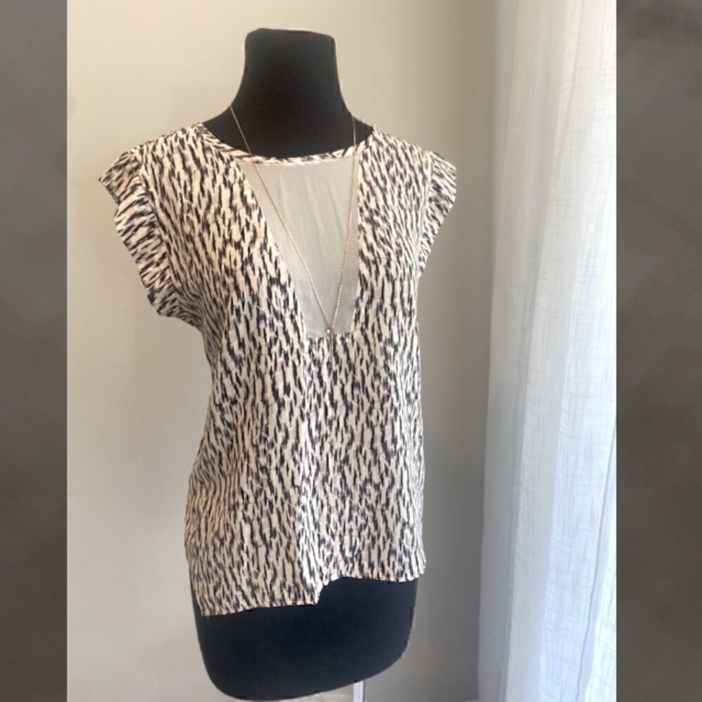 Rebecca Taylor Mirage Cap Sleeve Silk Shell - Picture 3 of 16